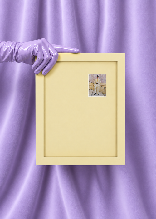 Butter Peek-a-boo monochromatic frame for mini polaroids, 8x10