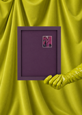 Plum Peek-a-boo monochromatic frame for mini polaroids, 8x10