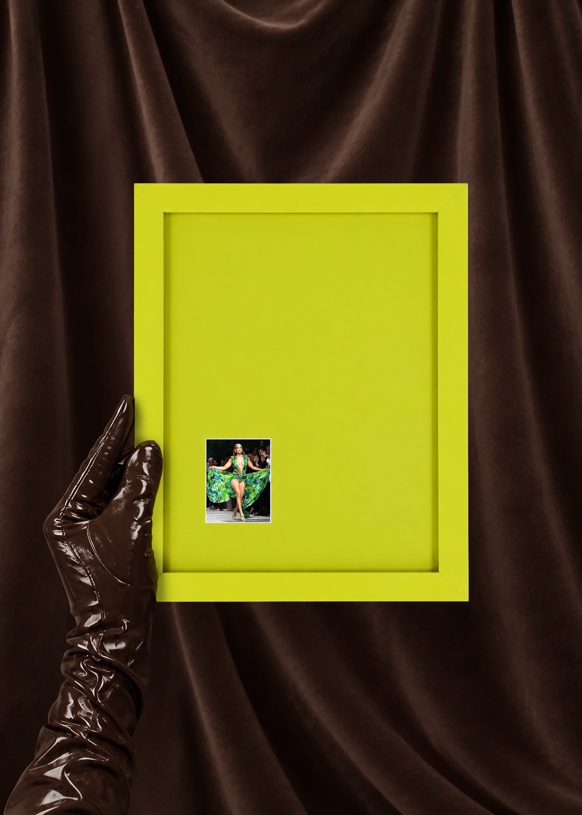 Wasabi Peek-a-boo monochromatic frame for mini polaroids, 8x10