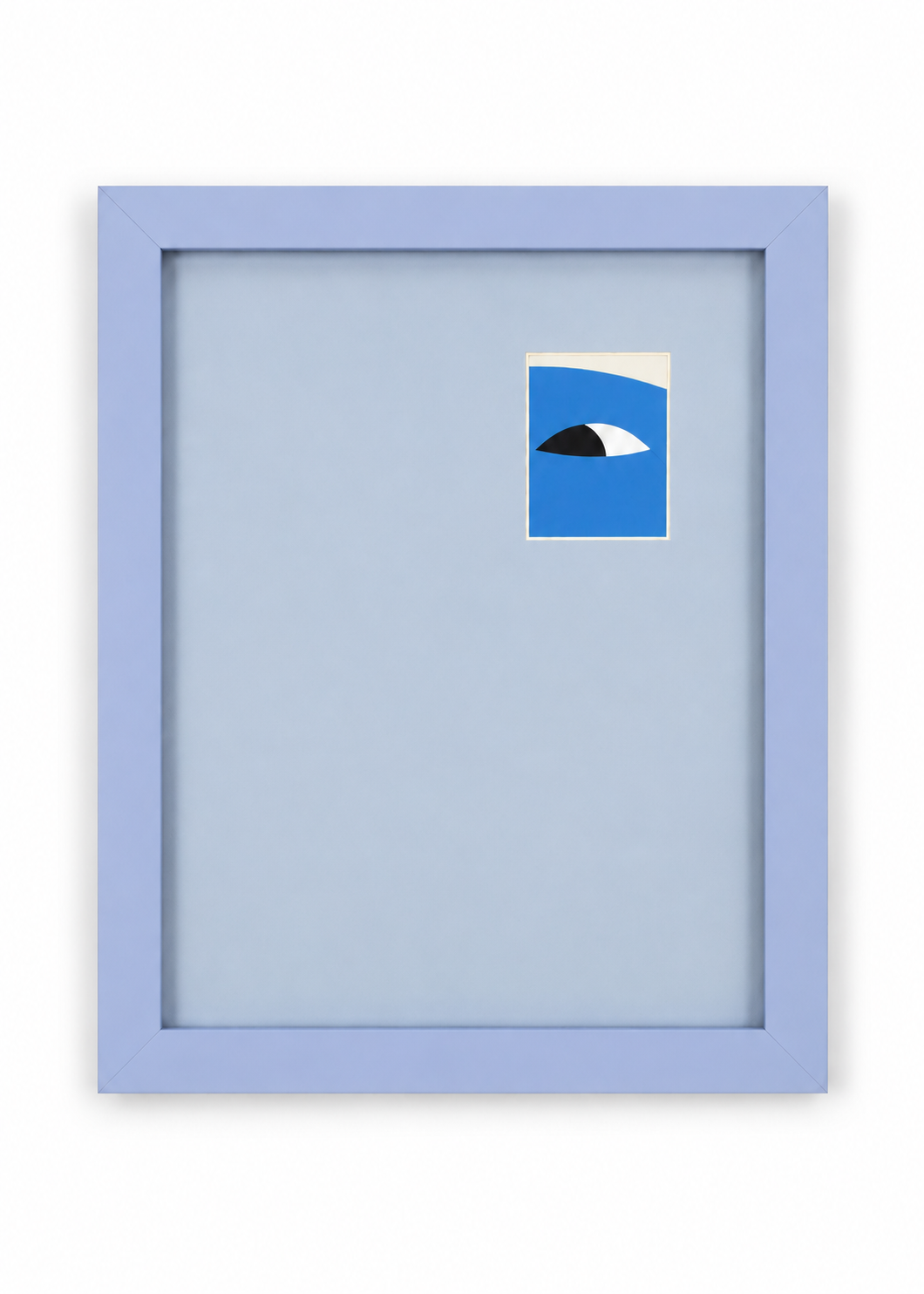 Front view of the cloud Peek-a-boo mini polaroid frame, 8x10