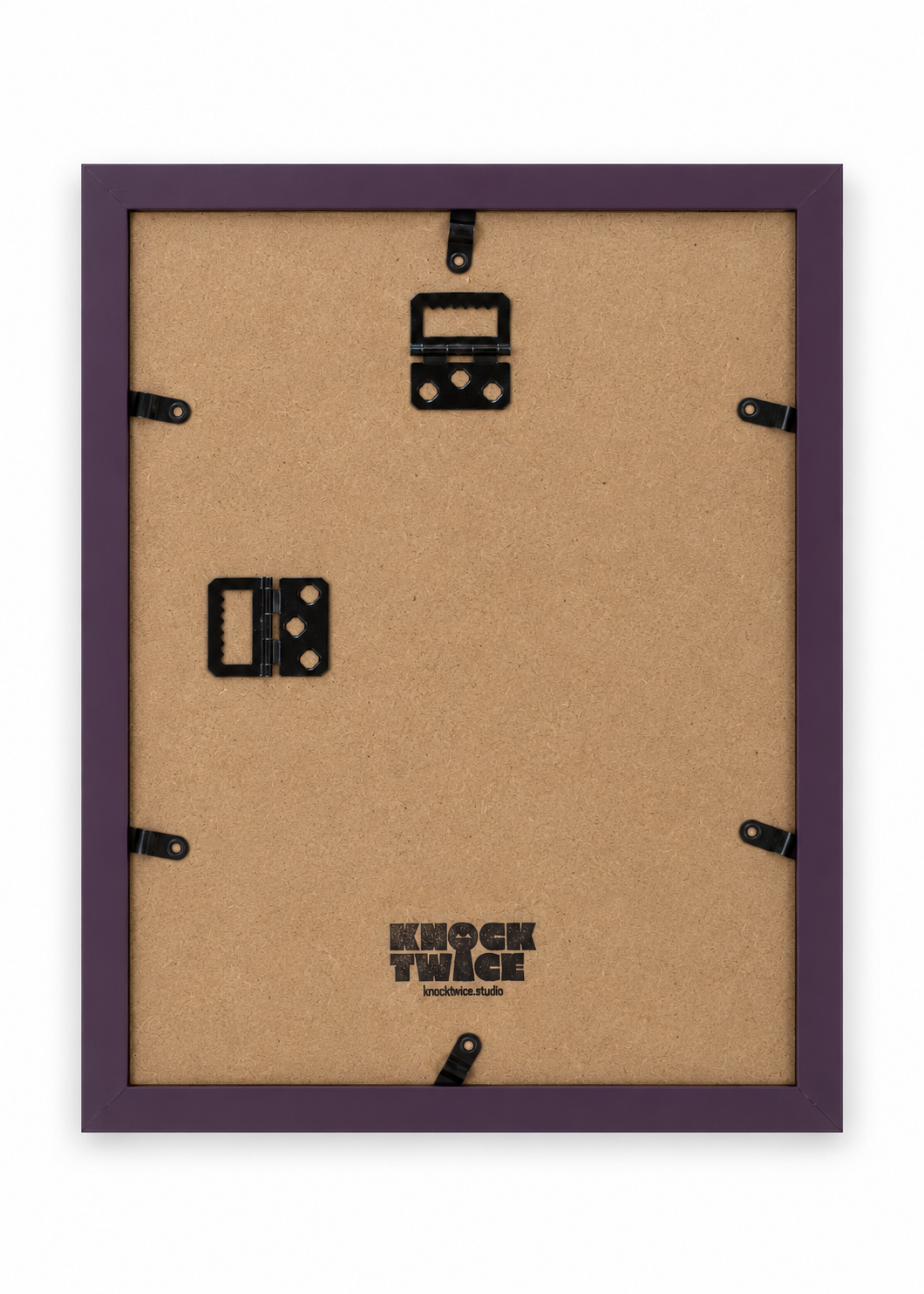 Back of the plum Peek-a-boo mini polaroid frame