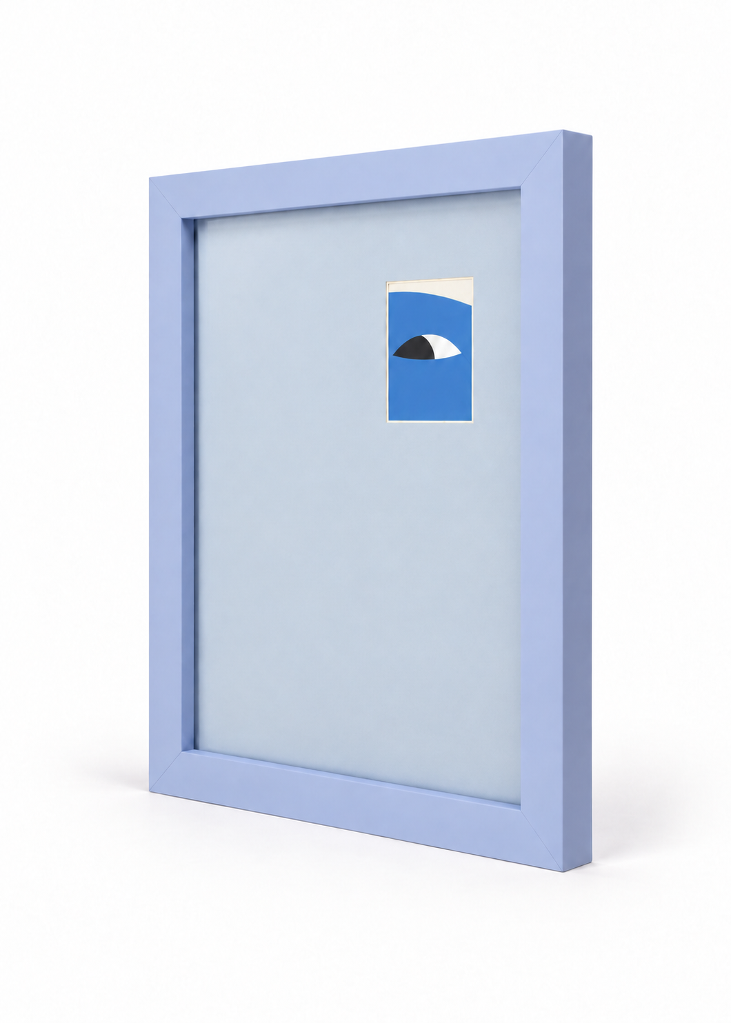 Three-quarter view of the cloud Peek-a-boo mini polaroid frame