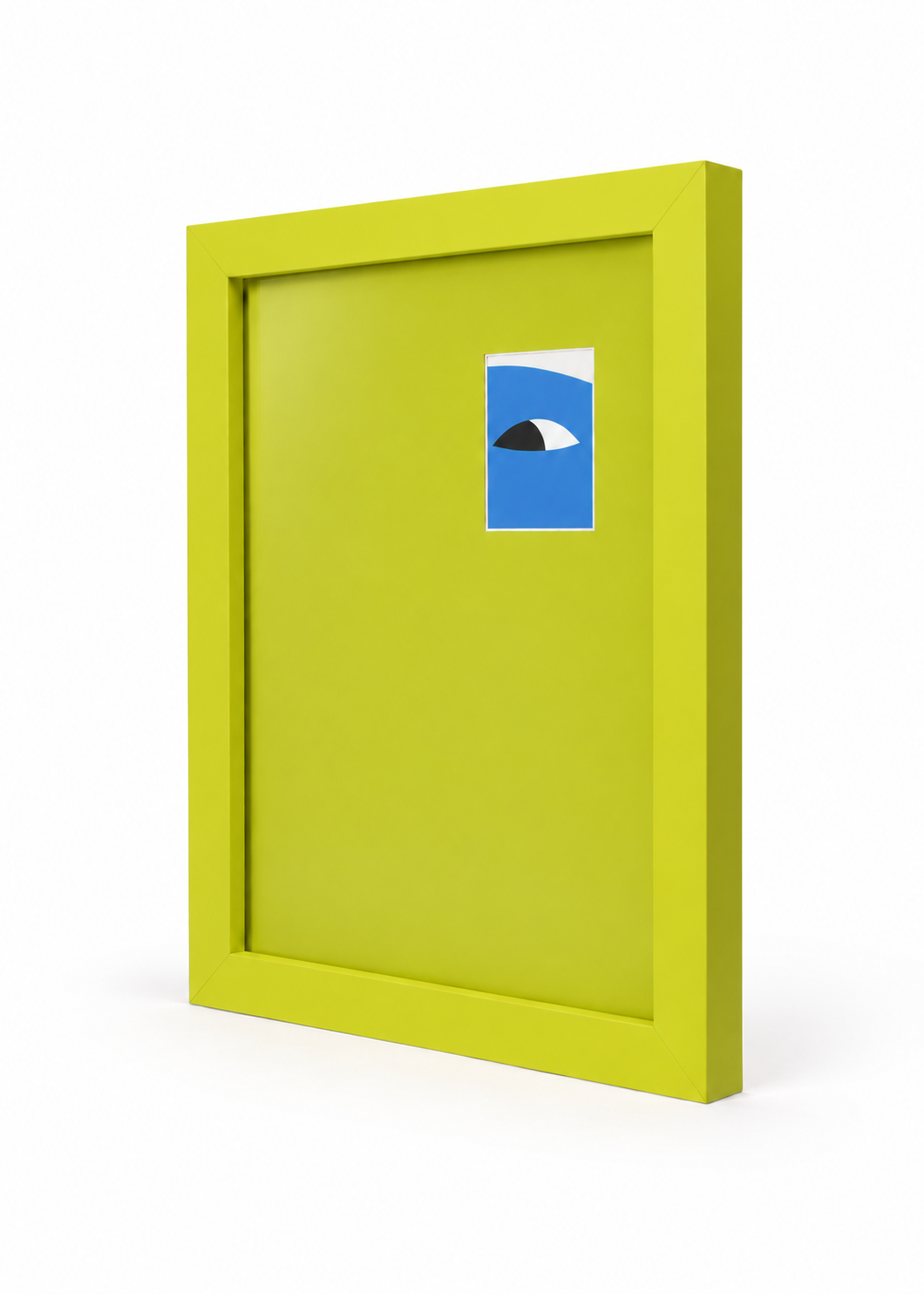 Three-quarter view of the wasabi Peek-a-boo mini polaroid frame