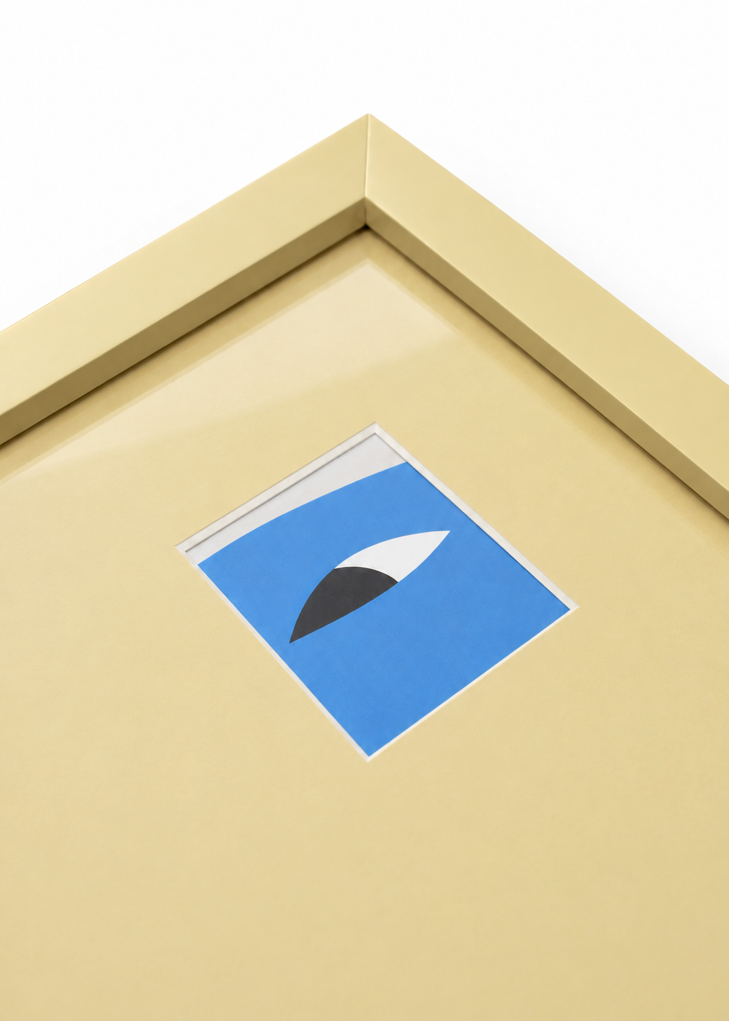Close-up detail of the butter Peek-a-boo mini polaroid frame